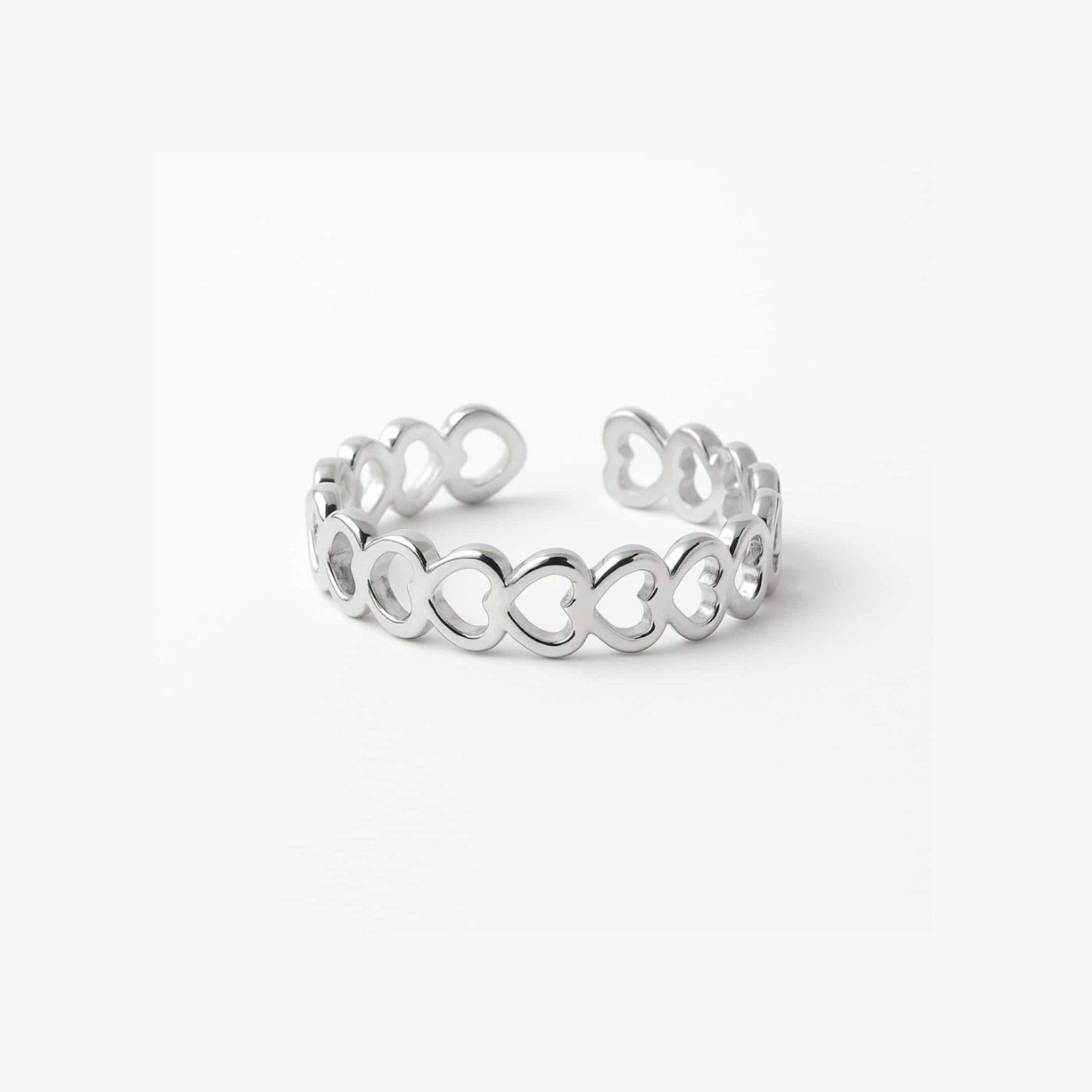 Heart Link Adjustable Ring