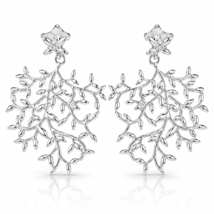 Enchanted Vine Statement Earrings - 925 Sterling Silver - Lustra