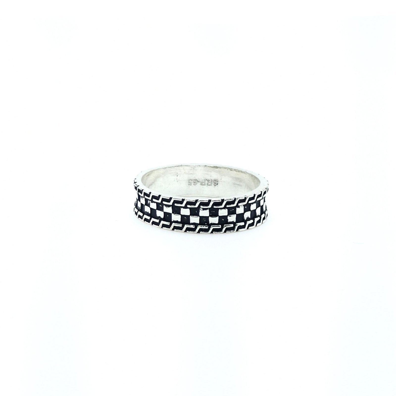 Woven Pattern Silver Ring