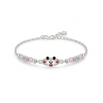 Playful Panda Silver Bracelet Rakhi