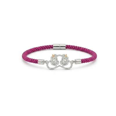 Divine Swan Silver Rakhi Bracelet