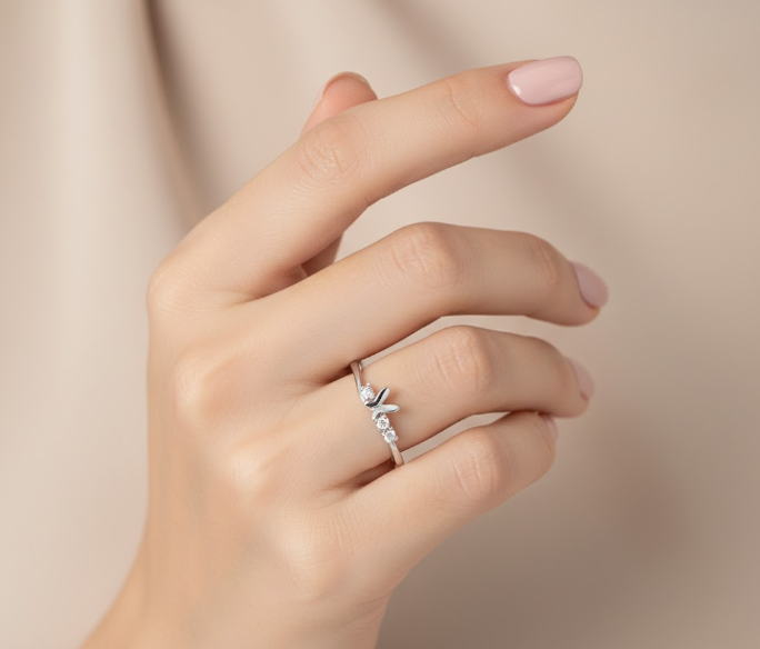 Bunny Ear Silver Ring