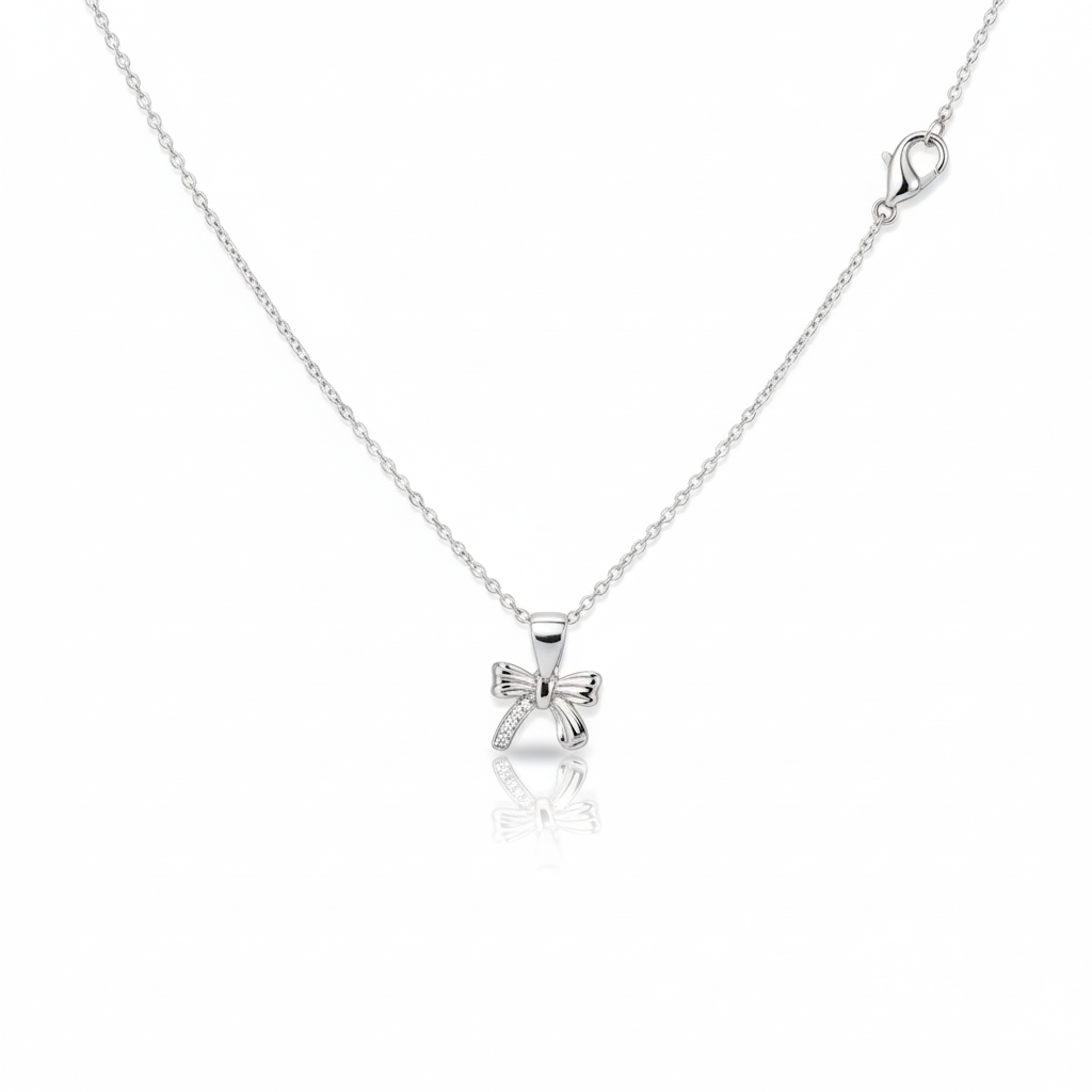 Lovely Bow Pendant Necklace