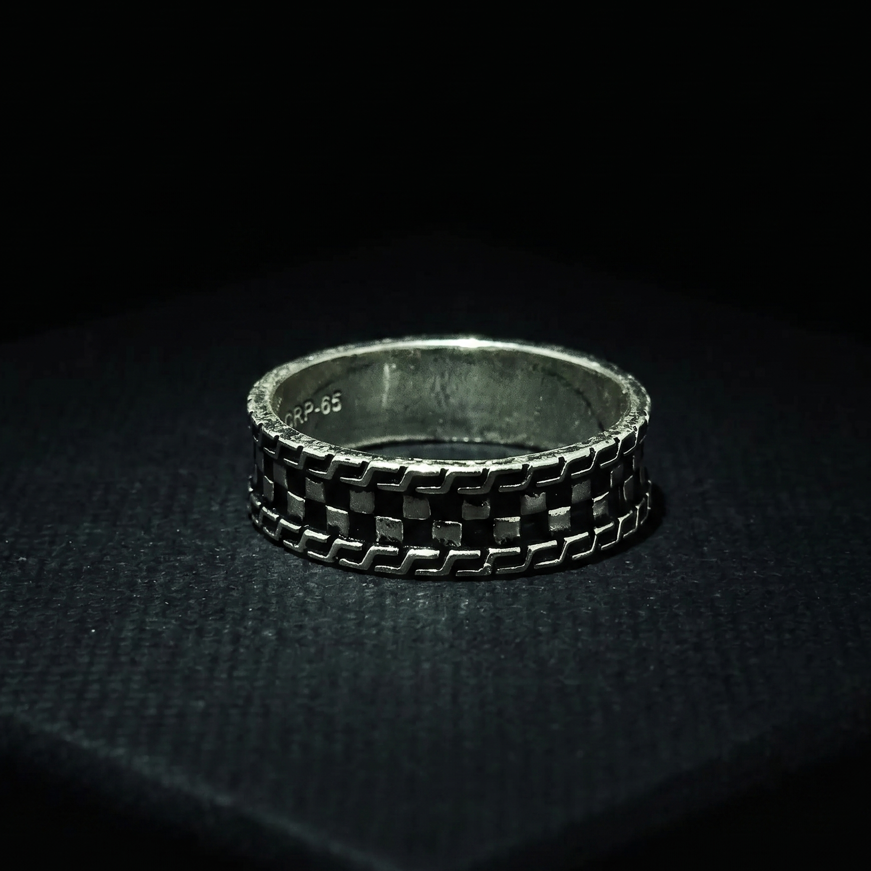 Woven Pattern Silver Ring - 925 Sterling Silver - Lustra
