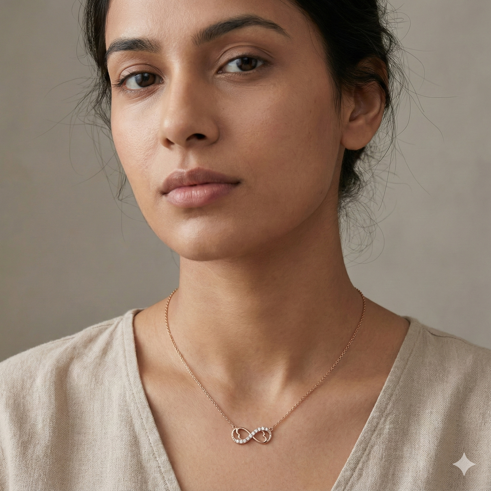 Eternal Hearts Necklace - 925 Sterling Silver - Lustra