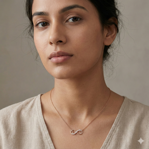 Eternal Hearts Necklace - 925 Sterling Silver - Lustra