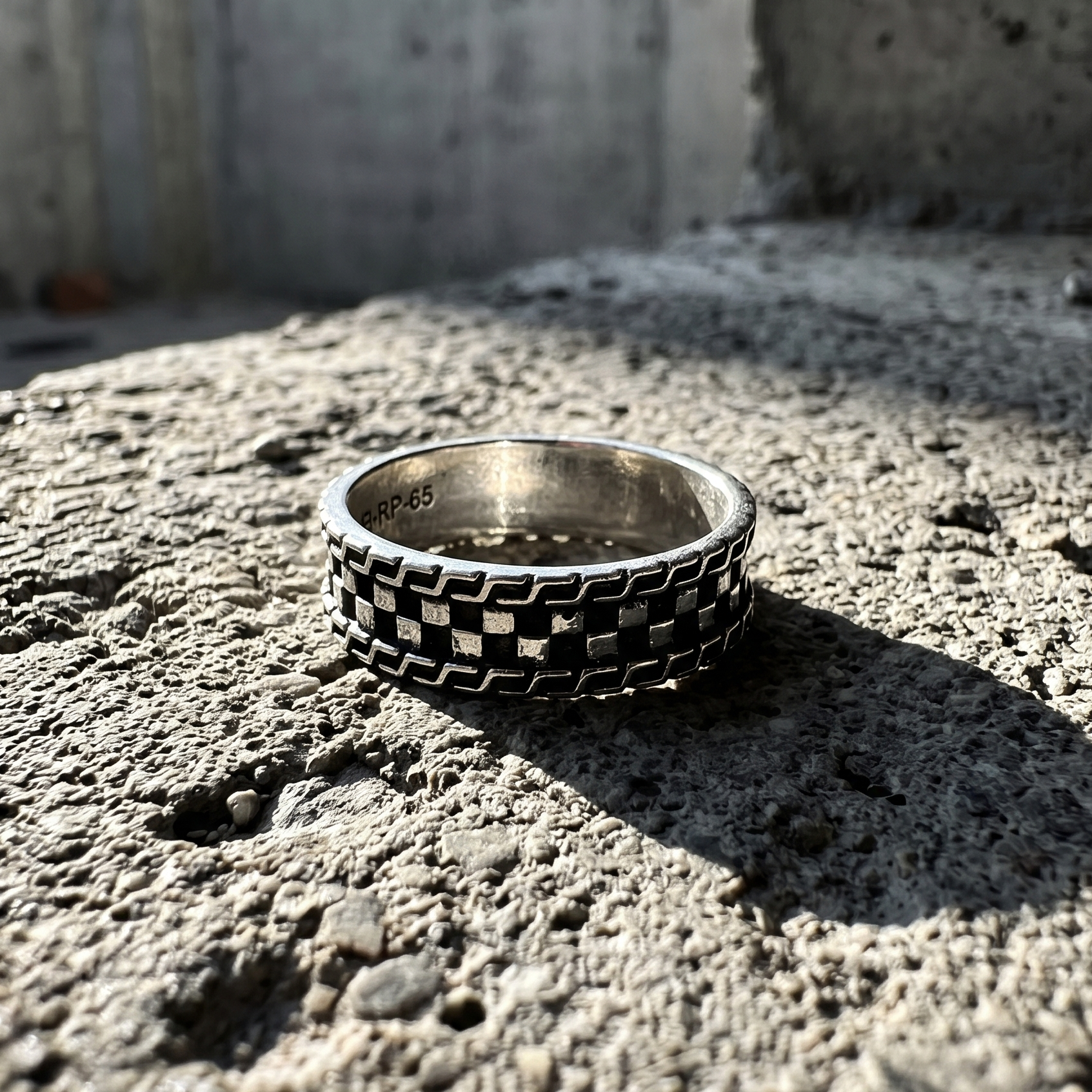 Woven Pattern Silver Ring - 925 Sterling Silver - Lustra