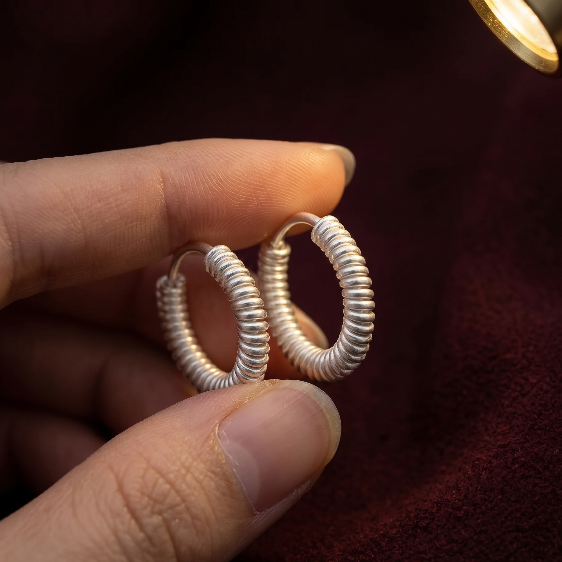 Lustra Textured Coil Hoop Earrings