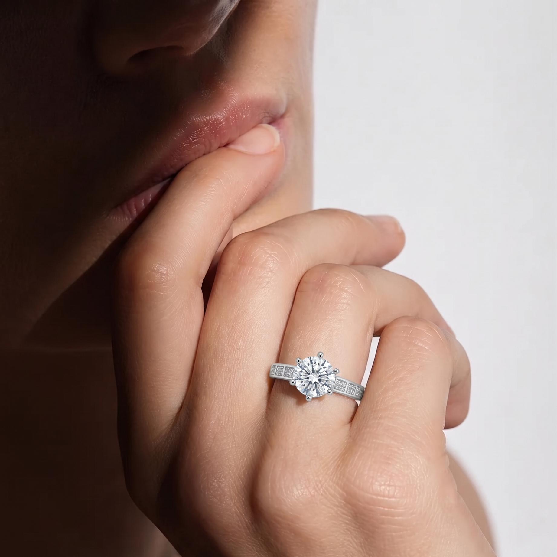 Floral Solitaire Ring