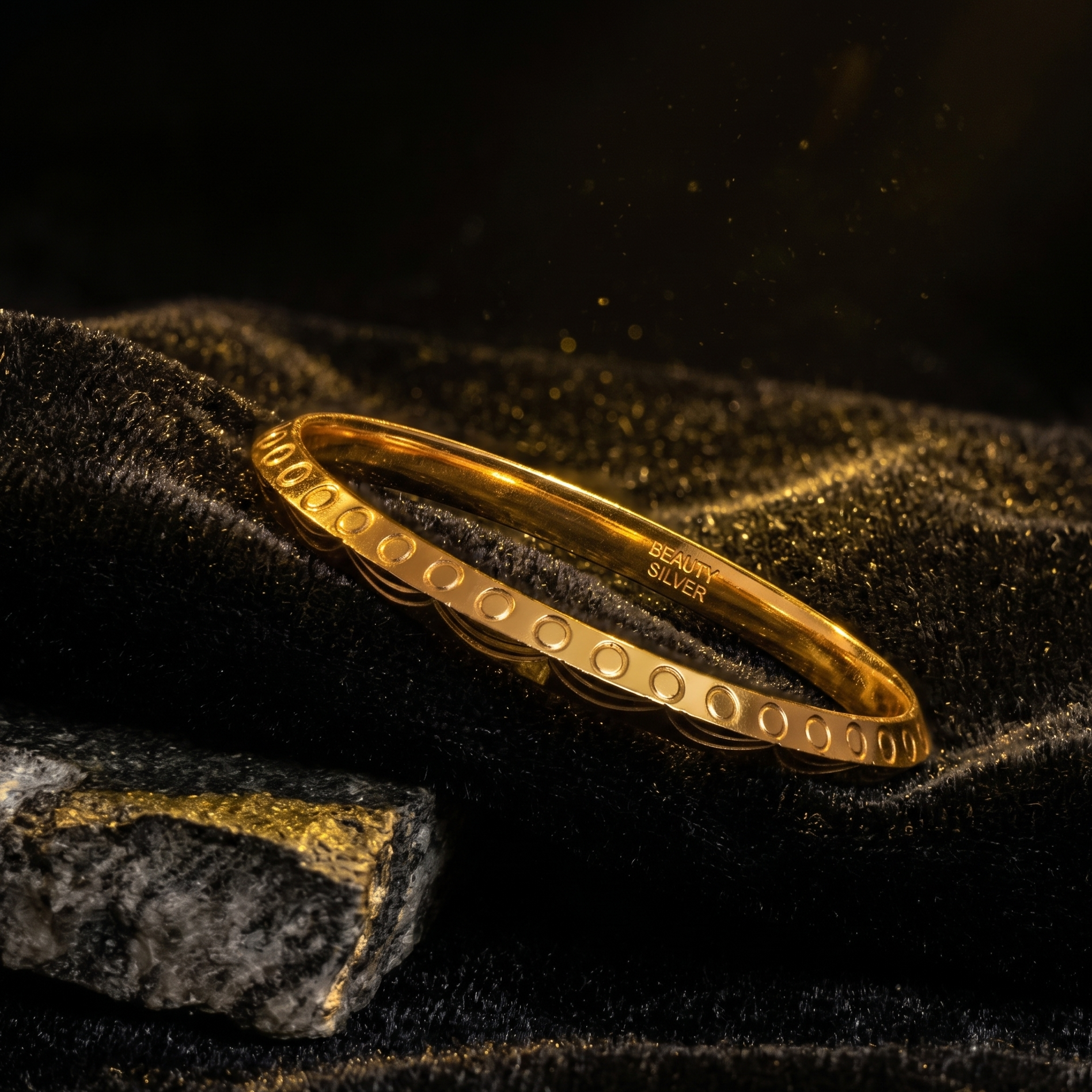 Auric Crest Men's Kada - 925 Sterling Silver - Lustra