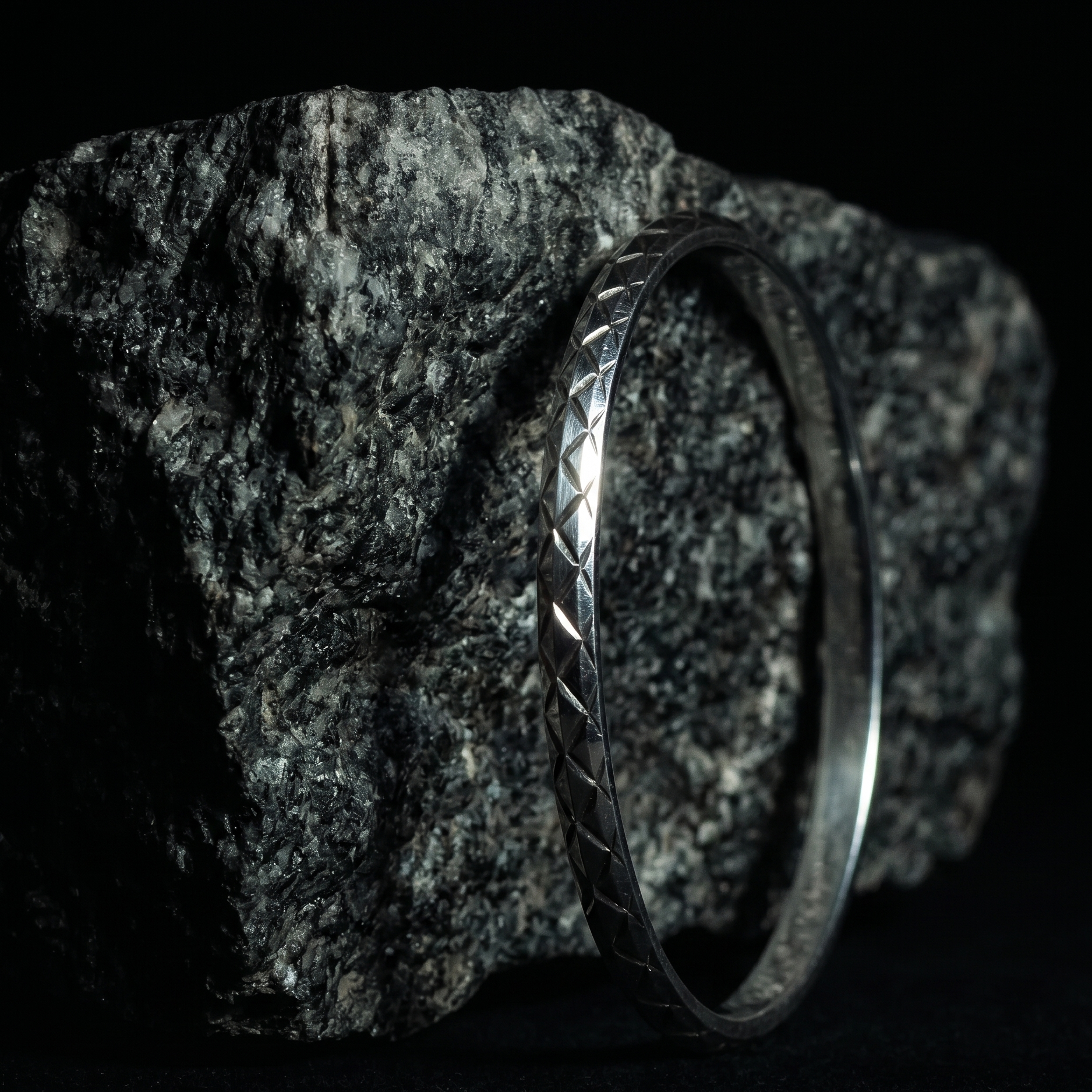 Silver Weave Men's Kada - 925 Sterling Silver - Lustra