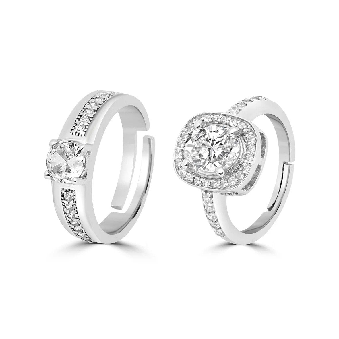 Stellar Crown Couple Ring Set