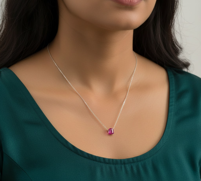 Radiant Gemstone Pendant Necklace