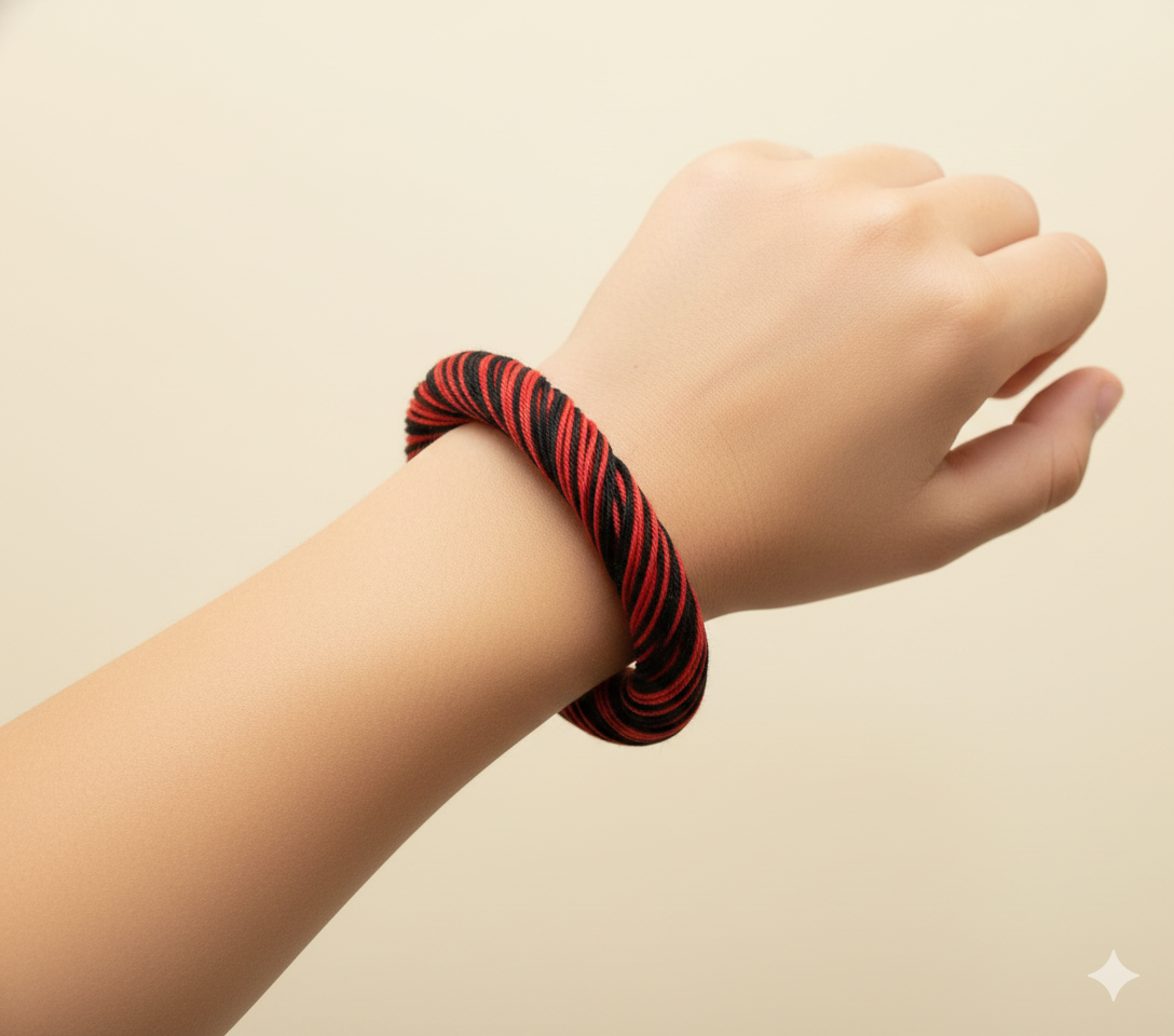Red-Black Twist Thread Bracelet