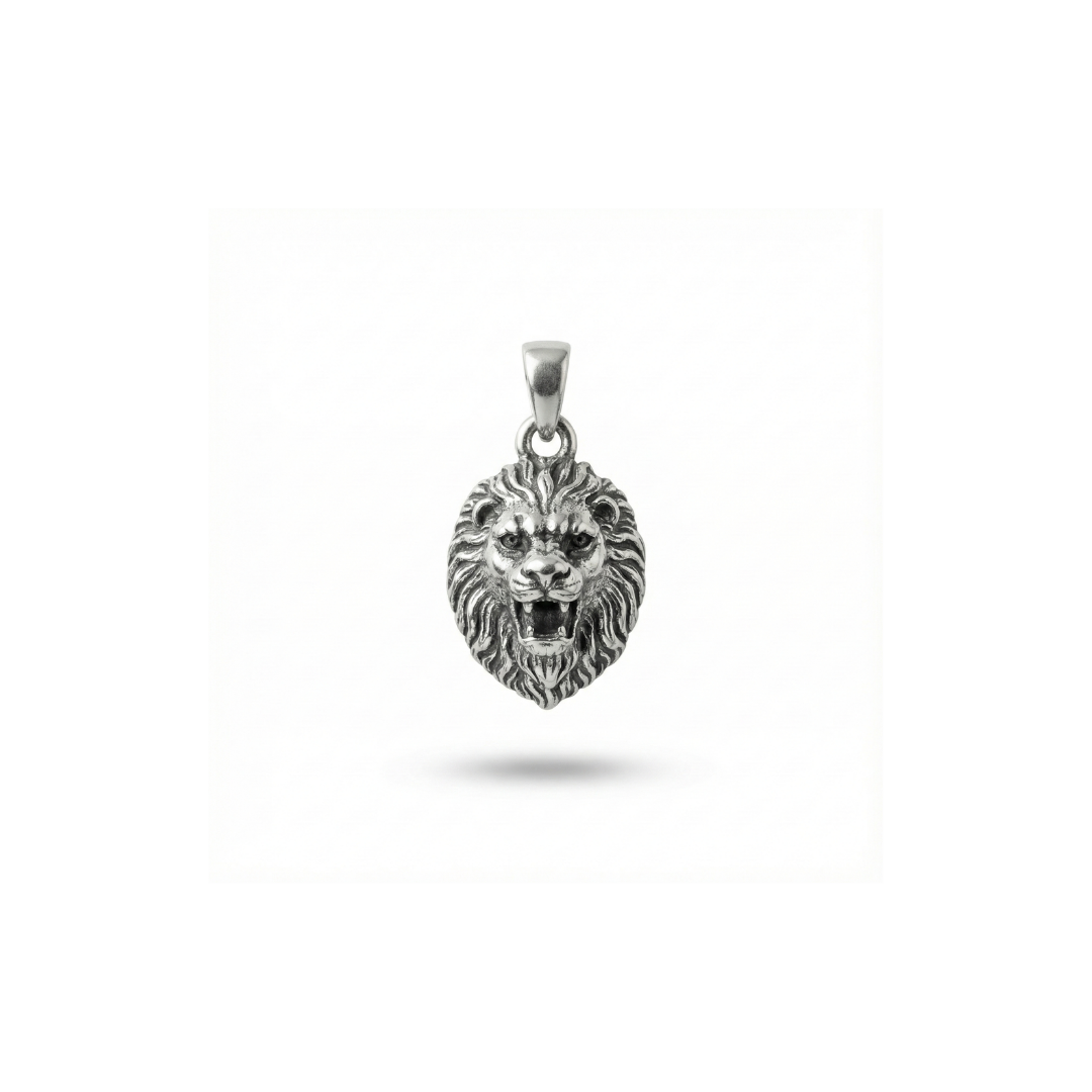 Roaring Lion Silver Pendant