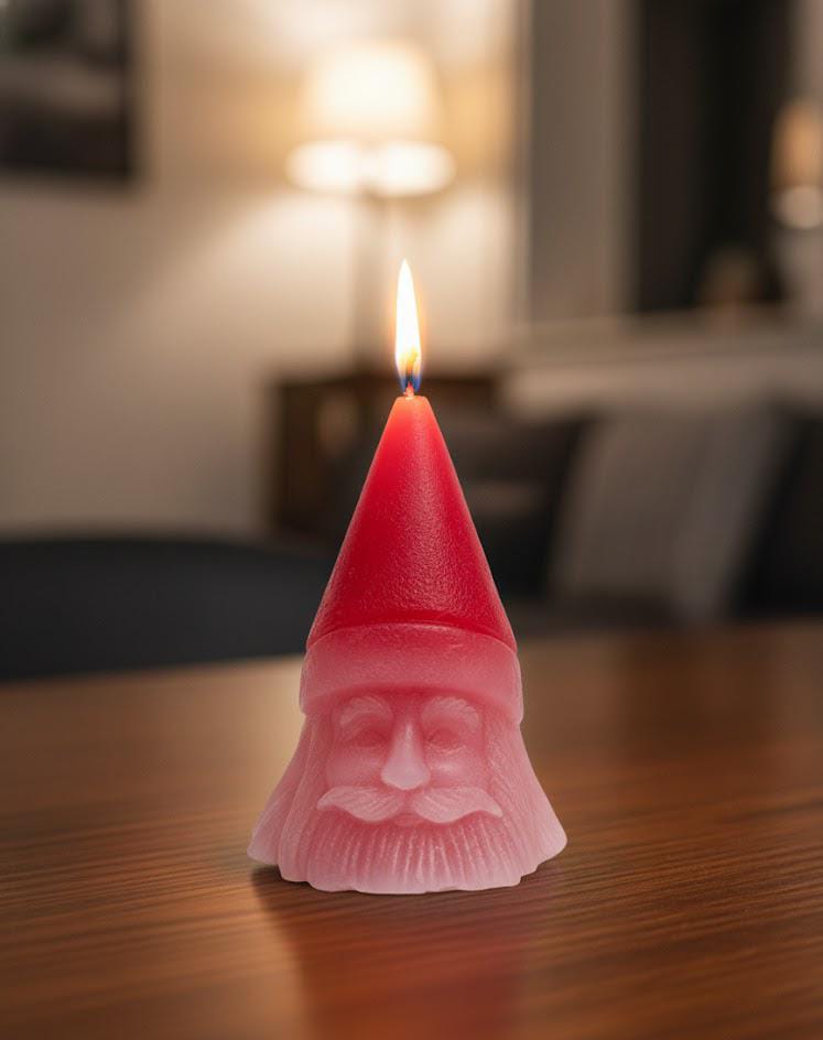 Santa Head Decorative Candle