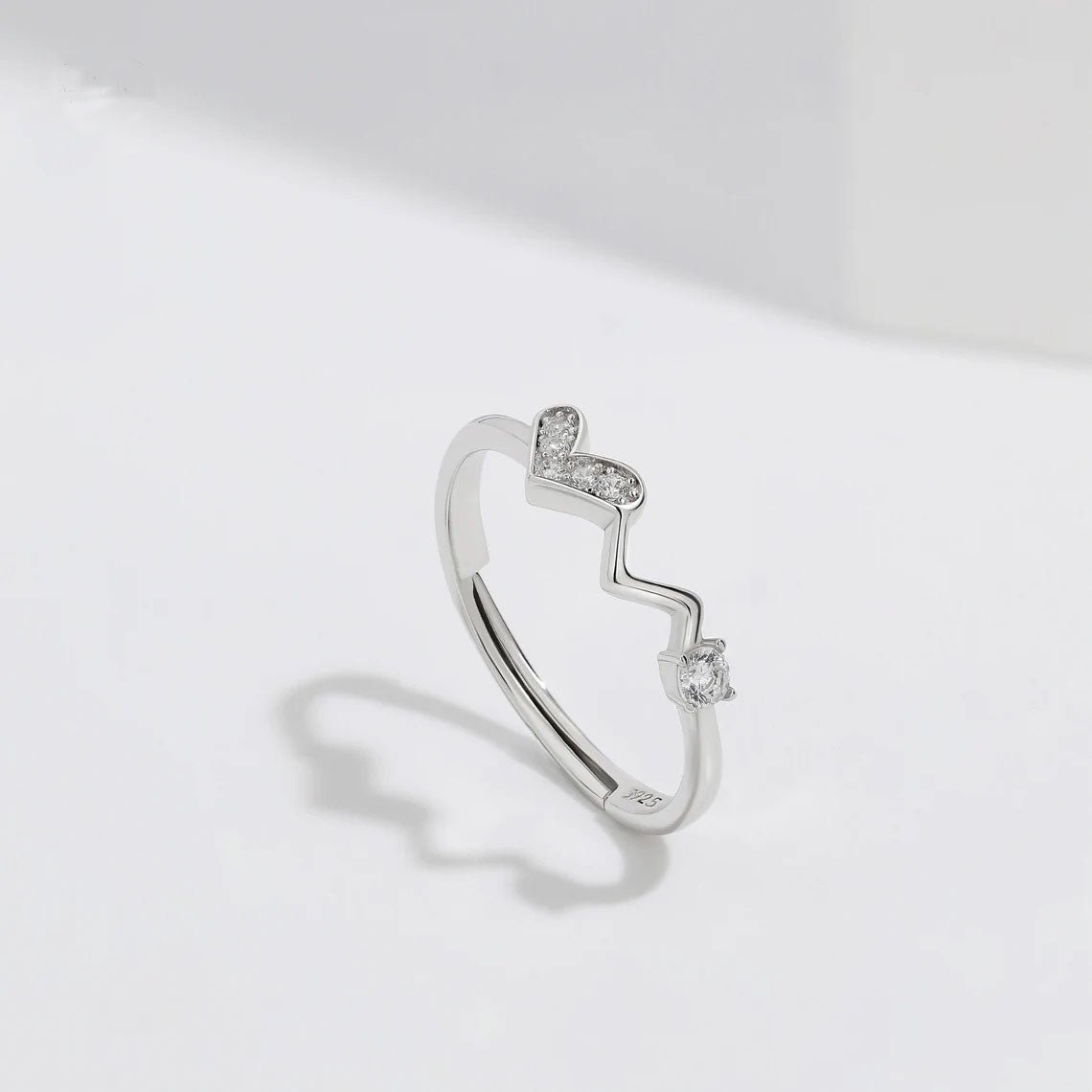 Heartbeat of Love Sterling Silver Ring