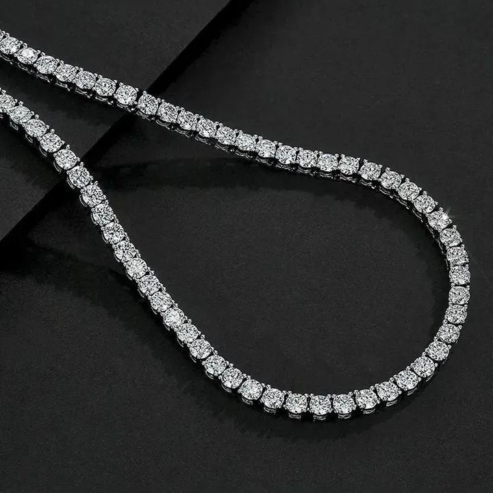 Lustra Eternal Spark Tennis Necklace - 925 Sterling Silver - Lustra
