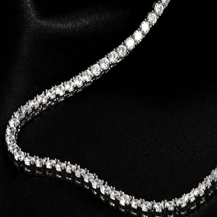 Lustra Eternal Spark Tennis Necklace - 925 Sterling Silver - Lustra