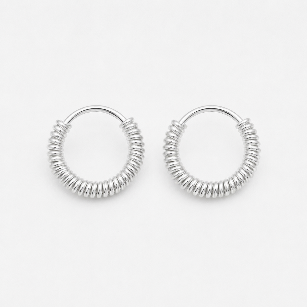 Lustra Textured Coil Hoop Earrings