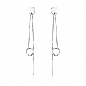 Celeste Orbit Drop Earrings - 925 Sterling Silver - Lustra