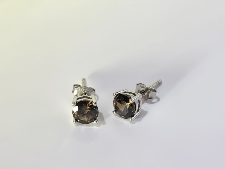 Black Solitaire Studs