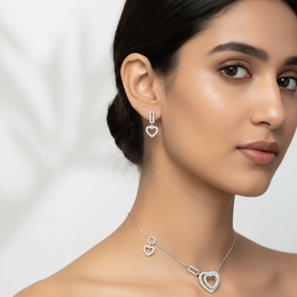 Deco Heart Harmony Necklace Set