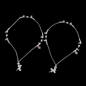 Graceful Sterling Silver Anklet Set