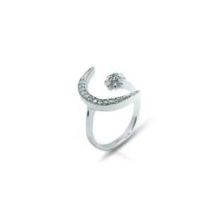Celestial Crescent Ring