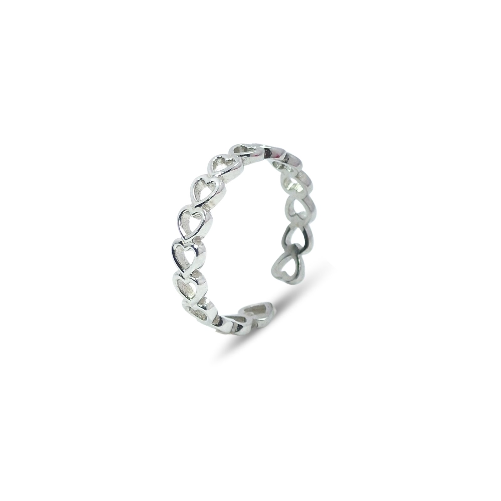 Heart Link Adjustable Ring
