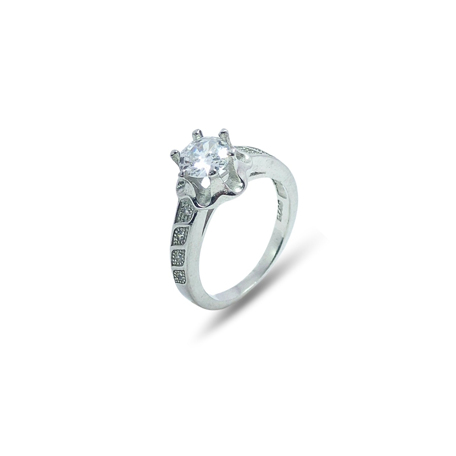 Floral Solitaire Ring
