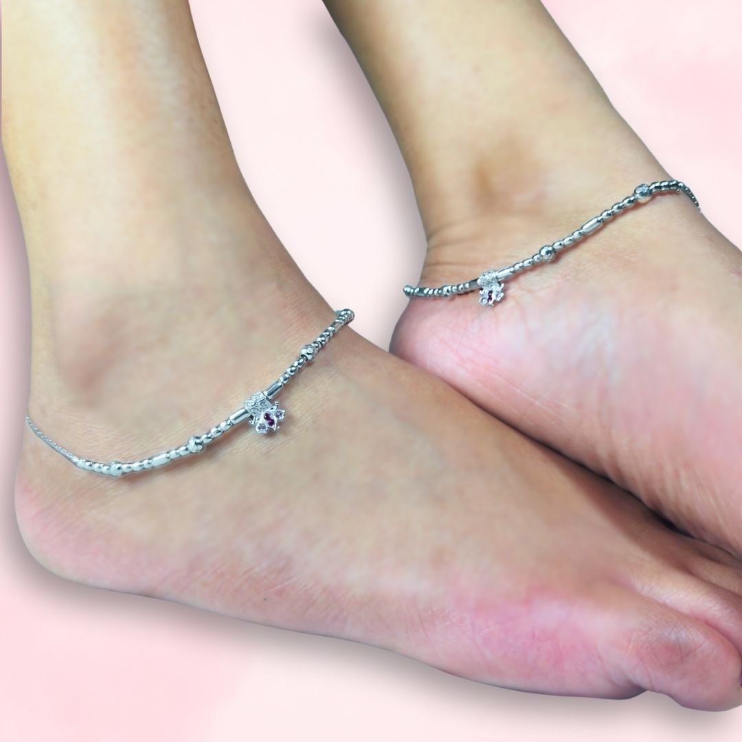 Mystic Charm Silver Anklet
