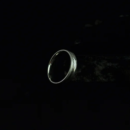 Chevron Striped Band Ring