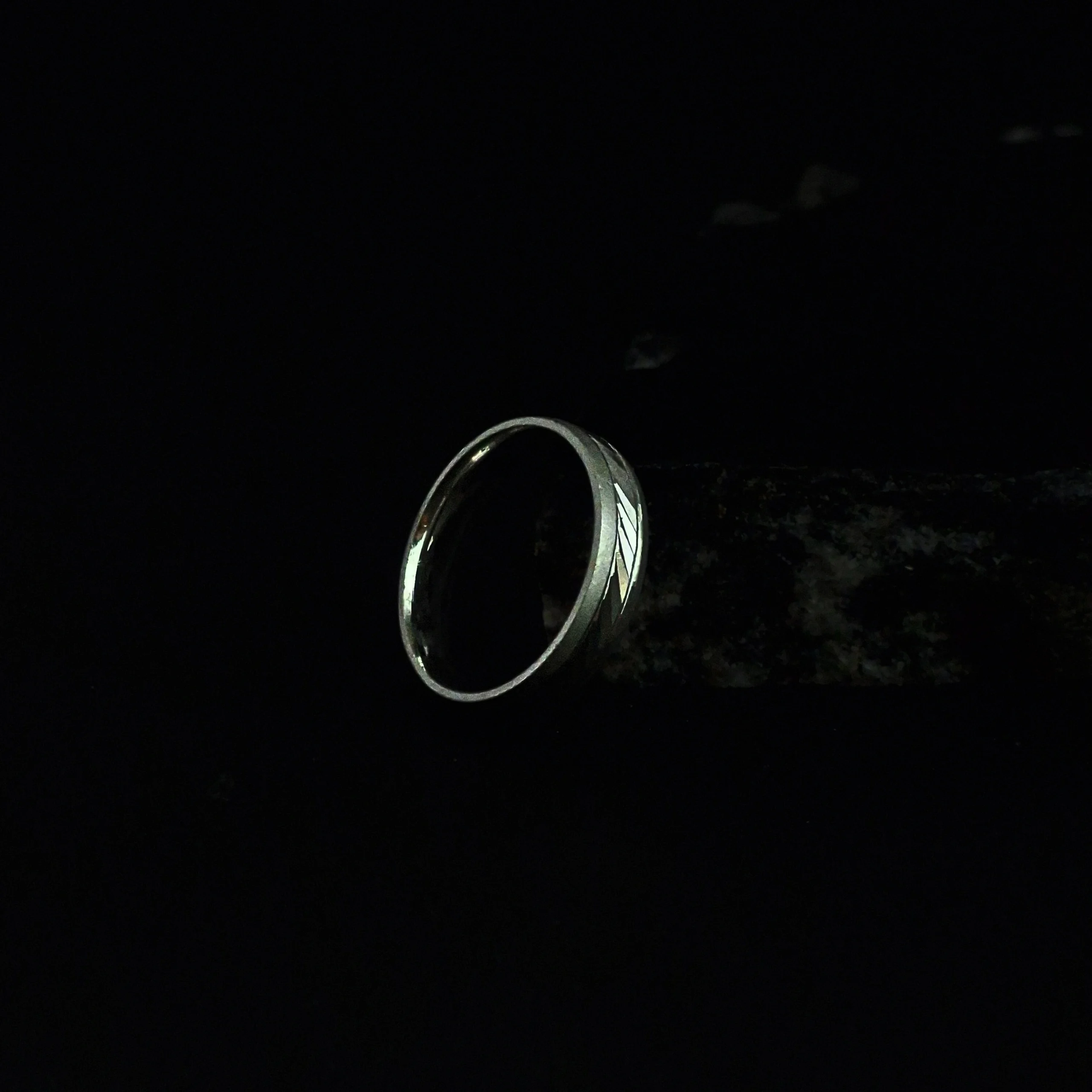 Chevron Striped Band Ring