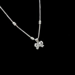 Lovely Bow Pendant Necklace