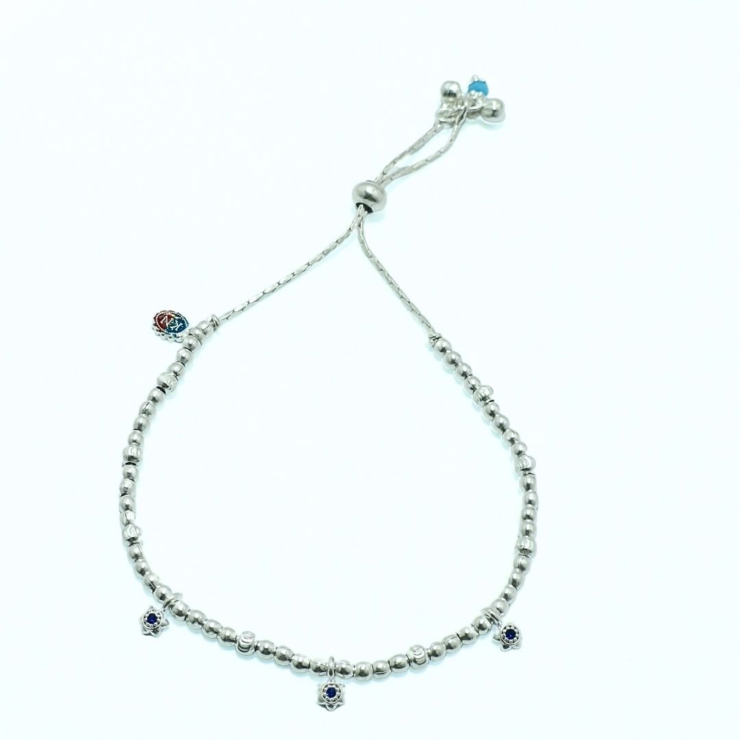 Charm Drop Sterling Silver Anklet