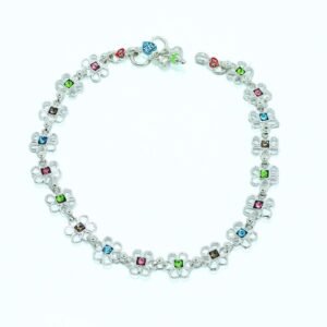 Prism Bloom Sterling Anklet