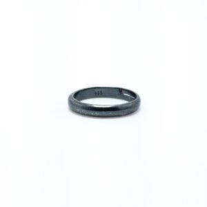 Sleek Blackened Silver Band