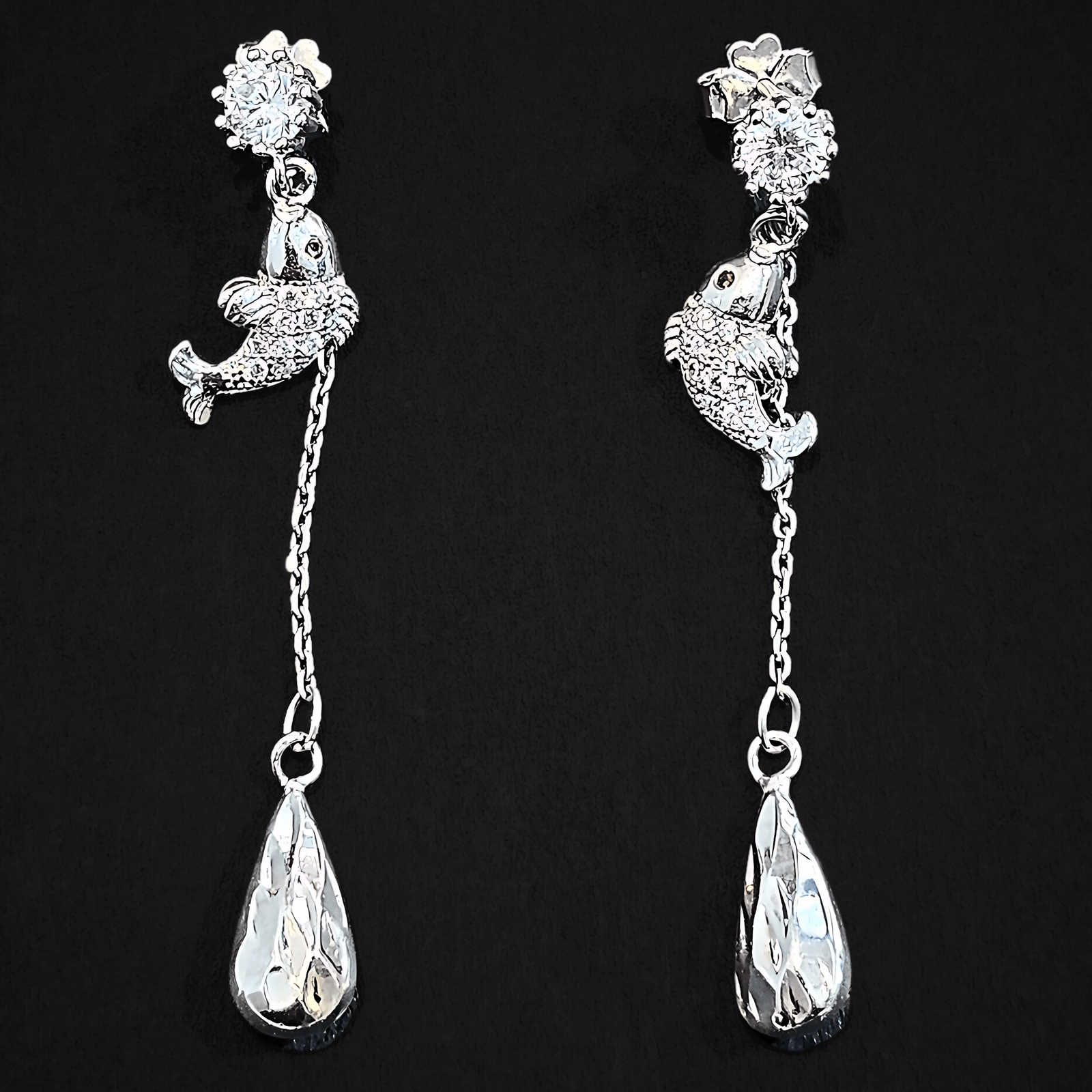 Whimsical Fish Drop Earrings