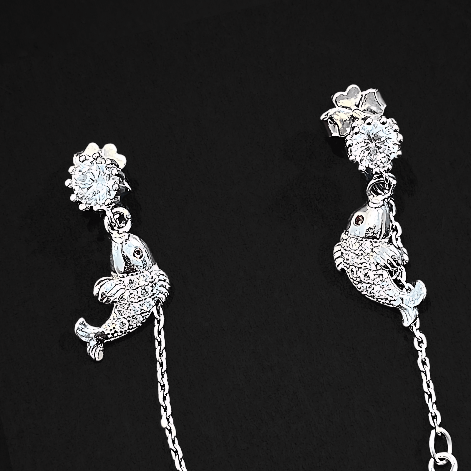 Whimsical Fish Drop Earrings