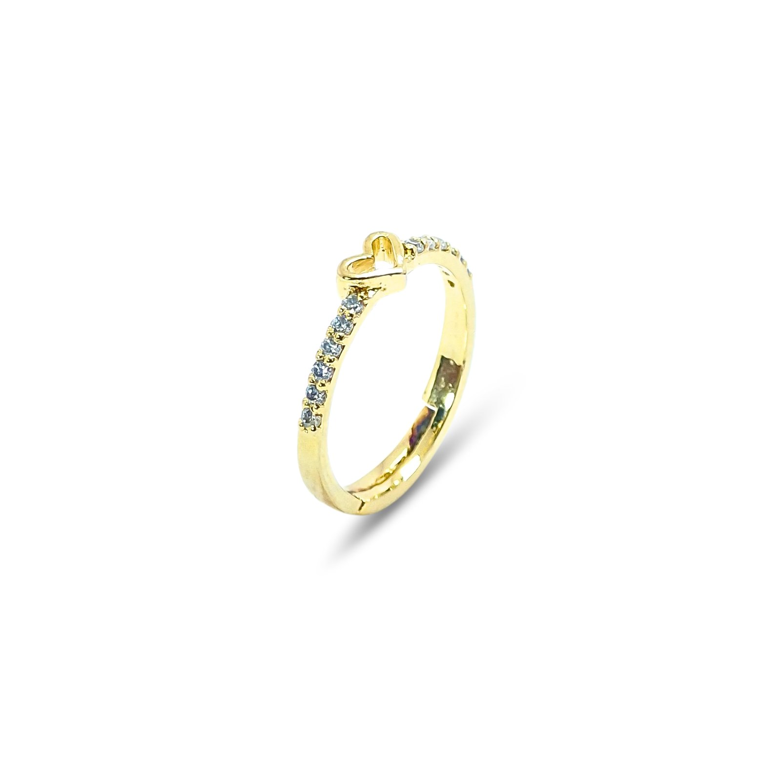Heart Charm Crystal Ring