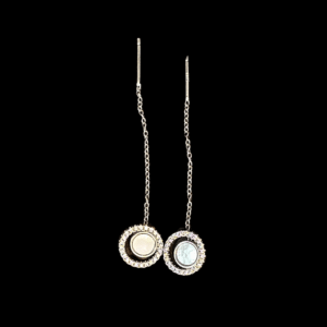 Elegant Dual Stone Drop Earrings