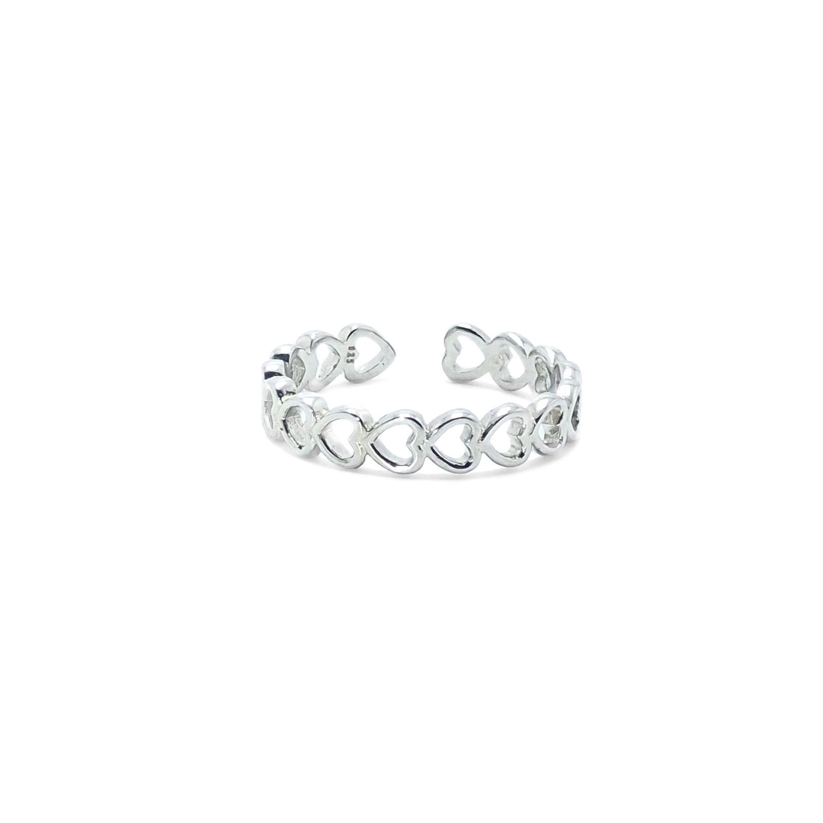 Heart Link Adjustable Ring