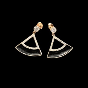 Chic Black and Gold Earrings