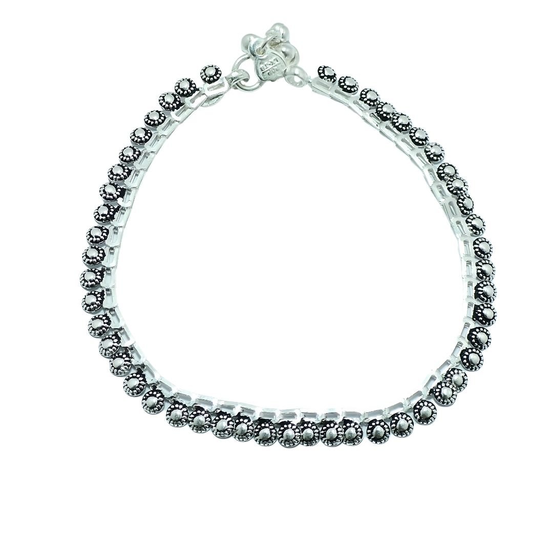 Regal Dot Sterling Silver Anklet