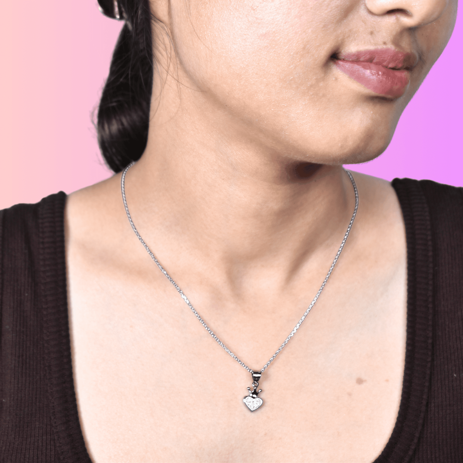 Crown Heart Pendant