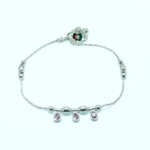 Radiant Drops Sterling Anklet