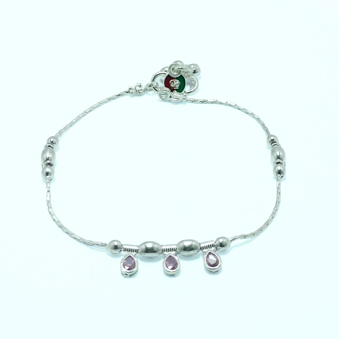 Radiant Drops Sterling Anklet