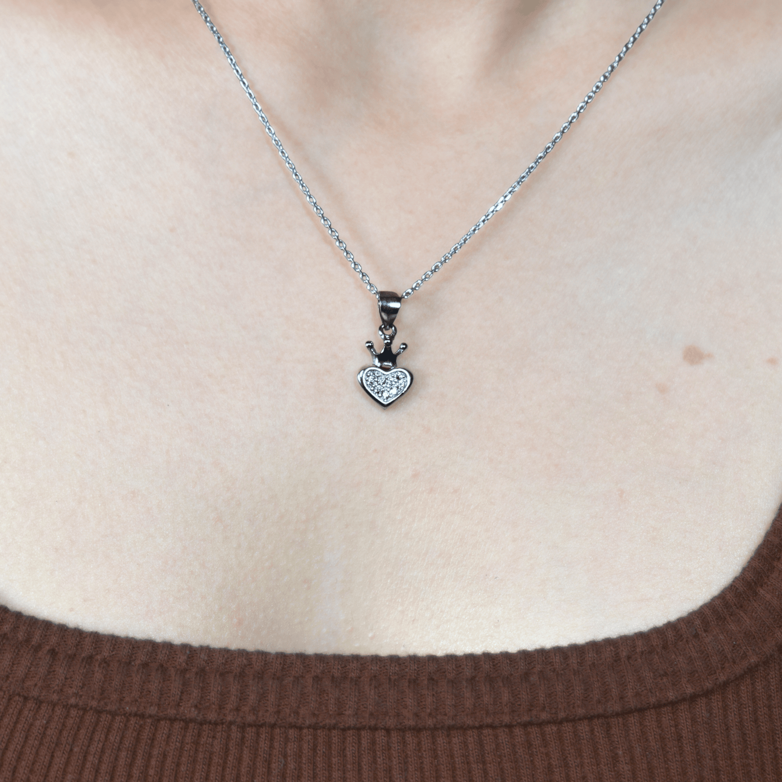Crown Heart Pendant