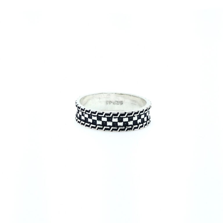 Woven Pattern Silver Ring - Image 2